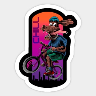 DOG CHILL BIKE Sticker